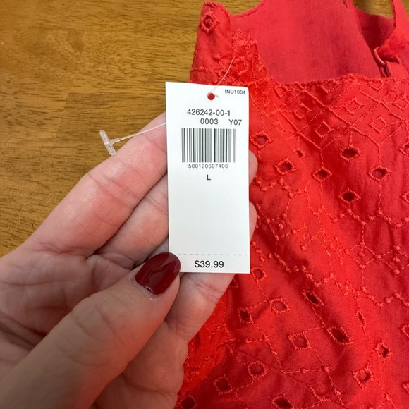 Old Navy Red Eyelet Mini Dress - Picture 10 of 10